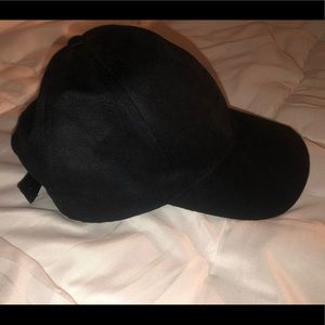 Black Suede Baseball Hat